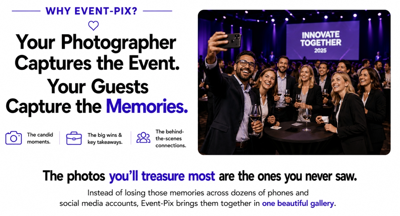 Corporate Events, guests taking photos and capturing candid memories during an event | Event-Pix
