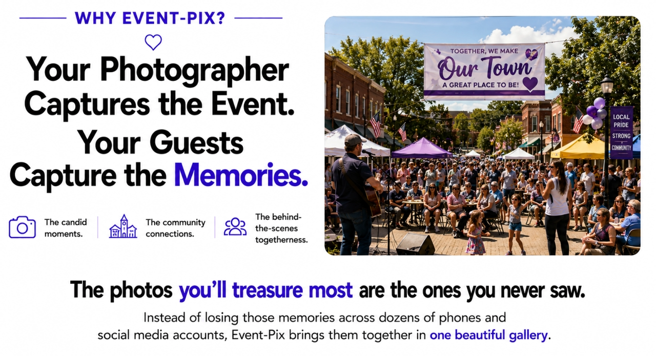 Local Event guests taking photos and capturing candid memories during an event | Event-Pix