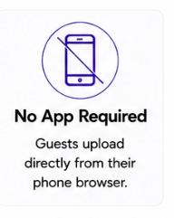 No app downloads required - upload directly from phone browser | Event-Pix